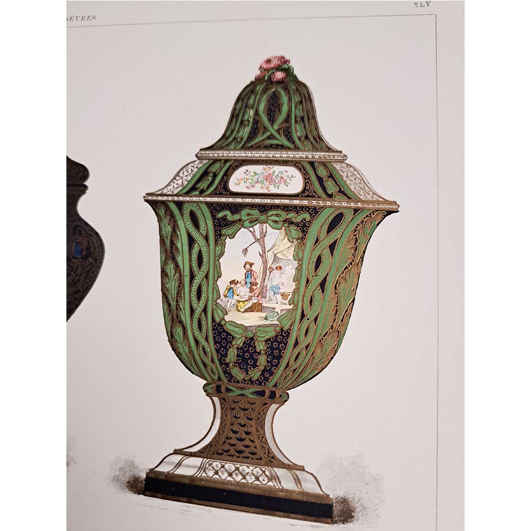 Sèvres soft porcelain "Vase" plate No. 45