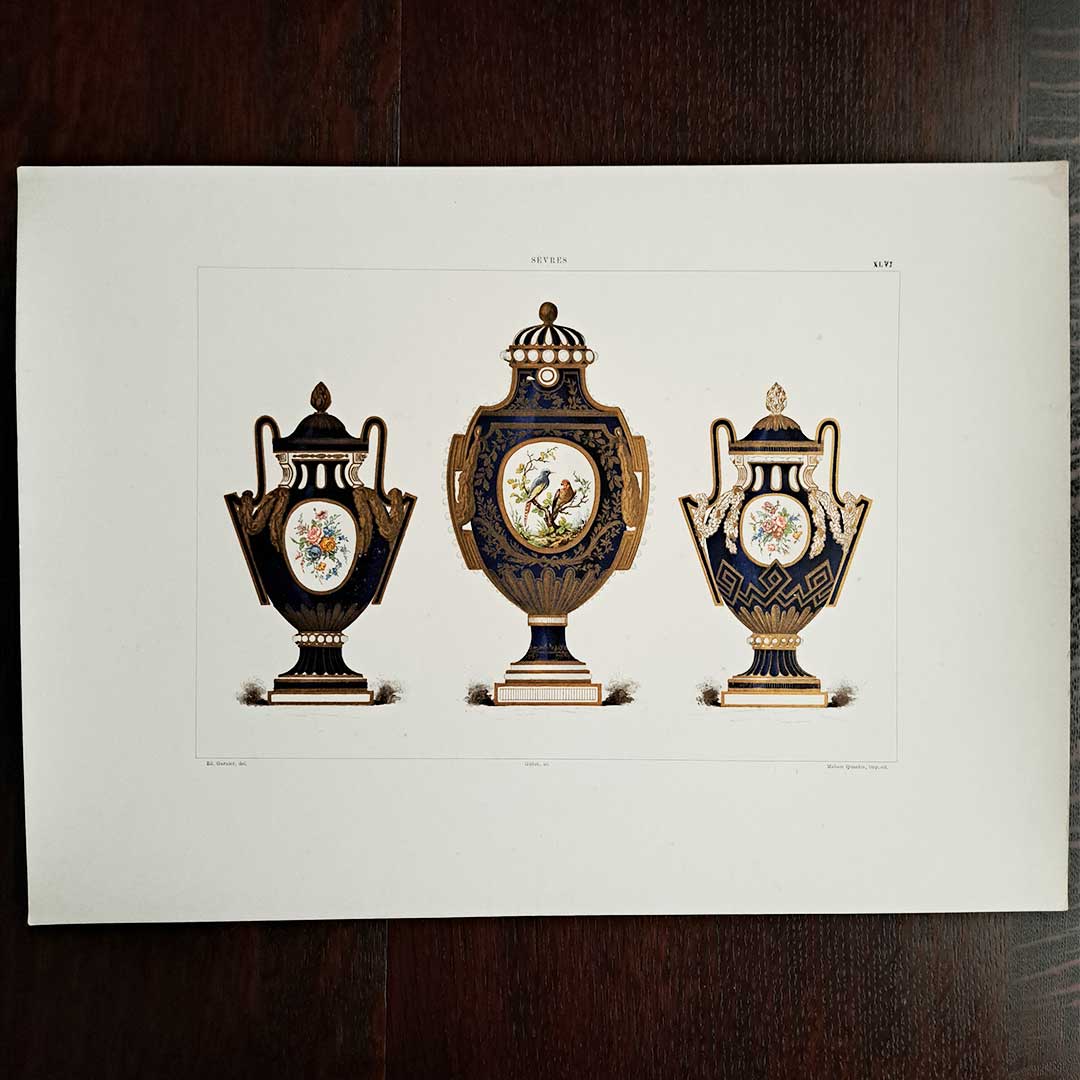 Sèvres soft porcelain "Vase" plate No. 46