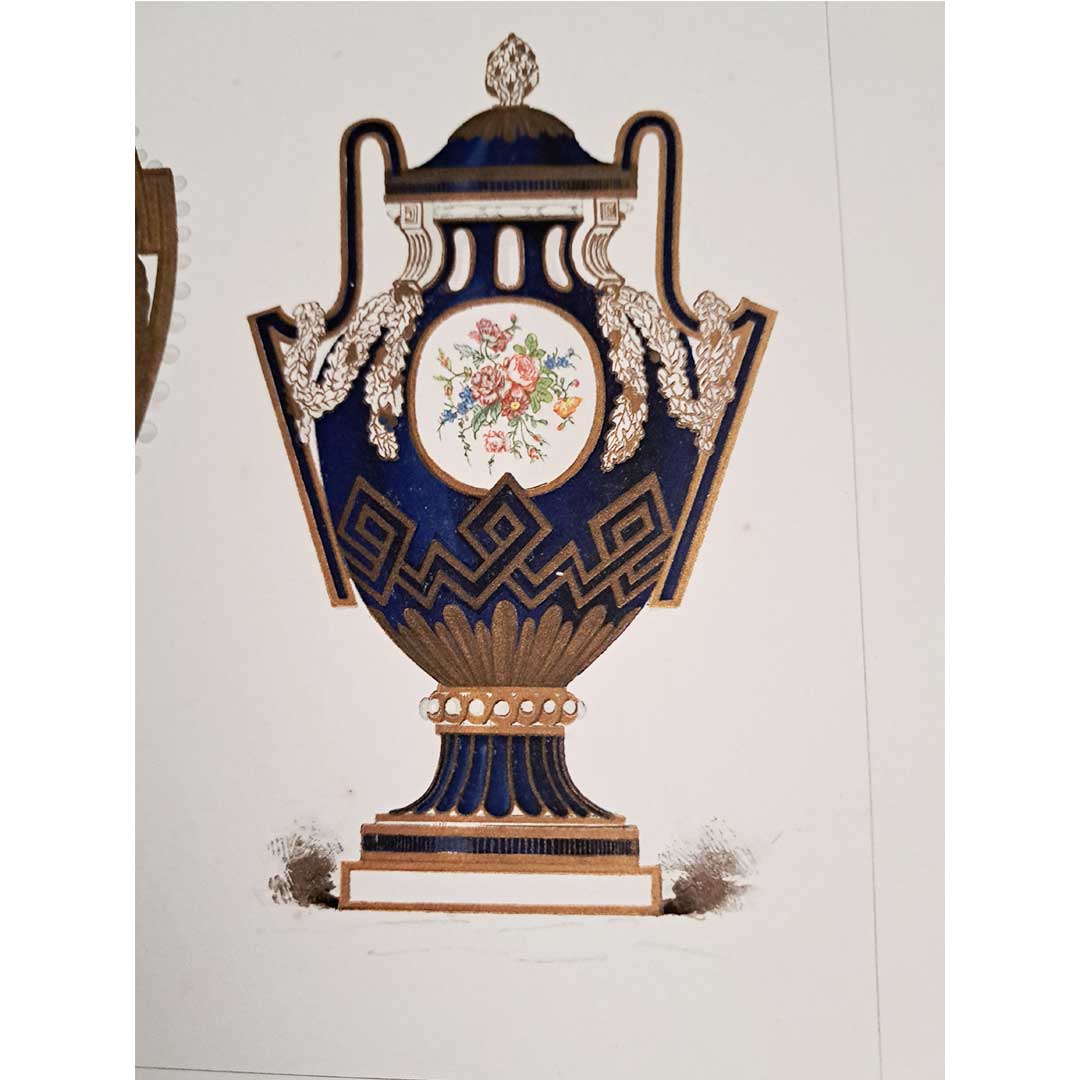 Sèvres soft porcelain "Vase" plate No. 46