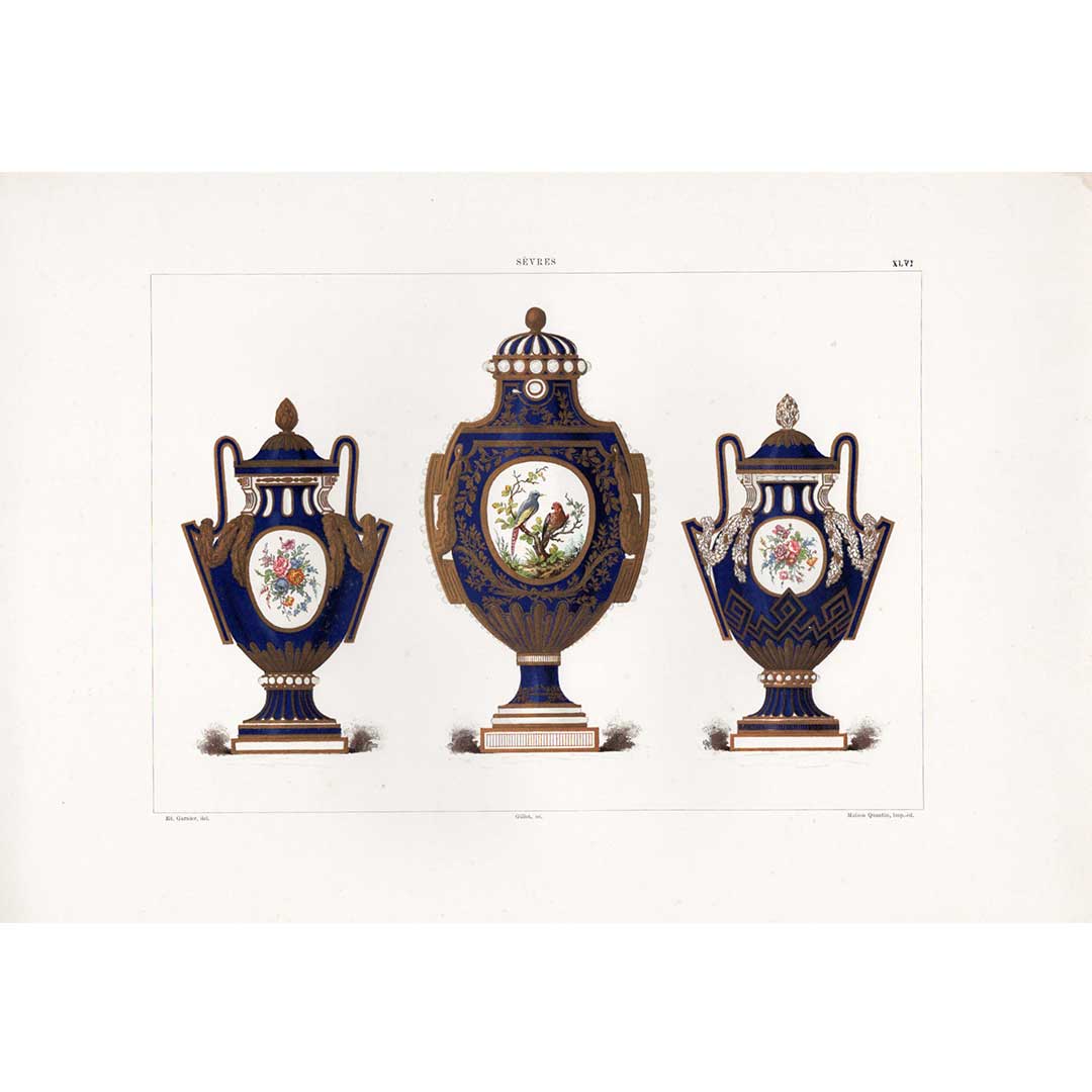 Sèvres soft porcelain "Vase" plate No. 46