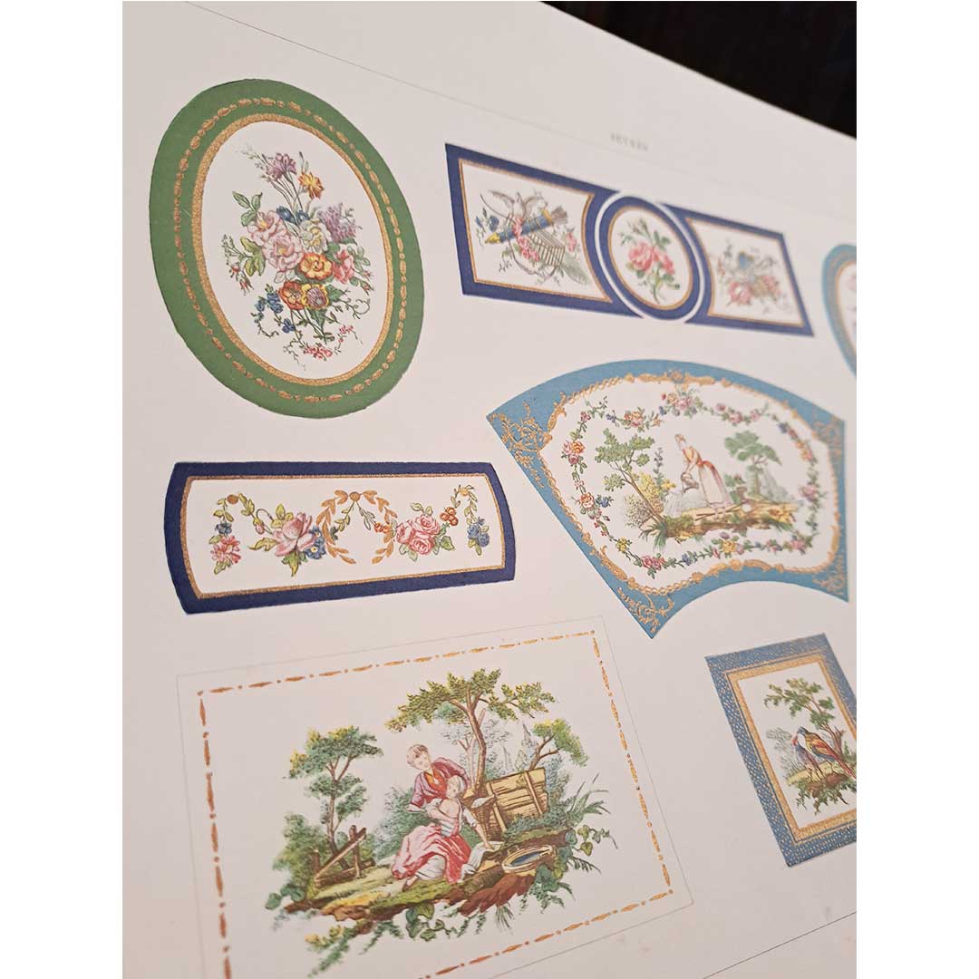 Sèvres soft porcelain "Decorative furniture plates" Plate No. 48