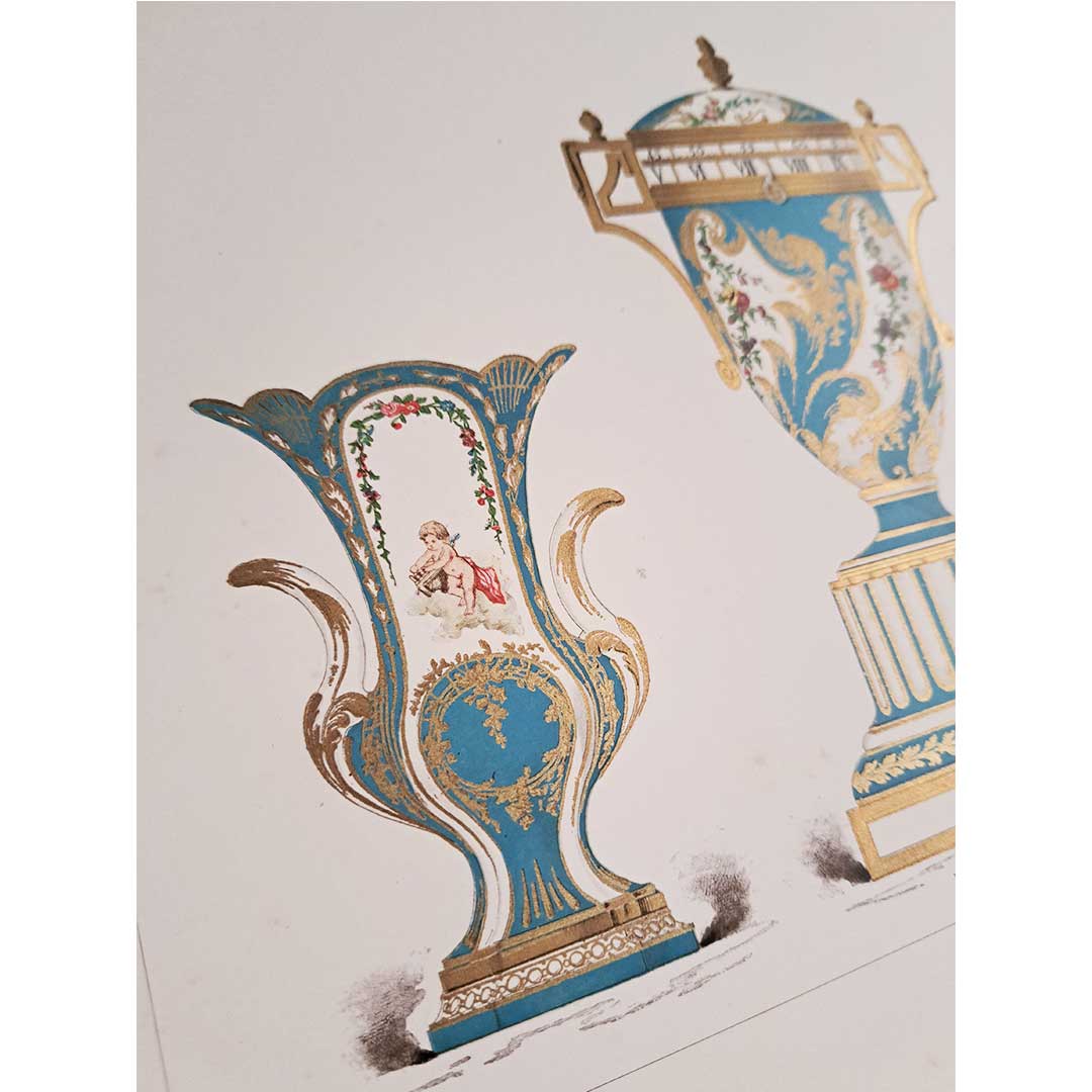 Sèvres soft porcelain "Vase" plate No. 49