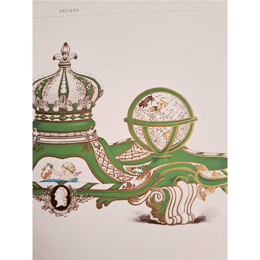 Sèvres soft porcelain "Stationery case given by Louis XVI to Marie Antoinette" Plate No. 50