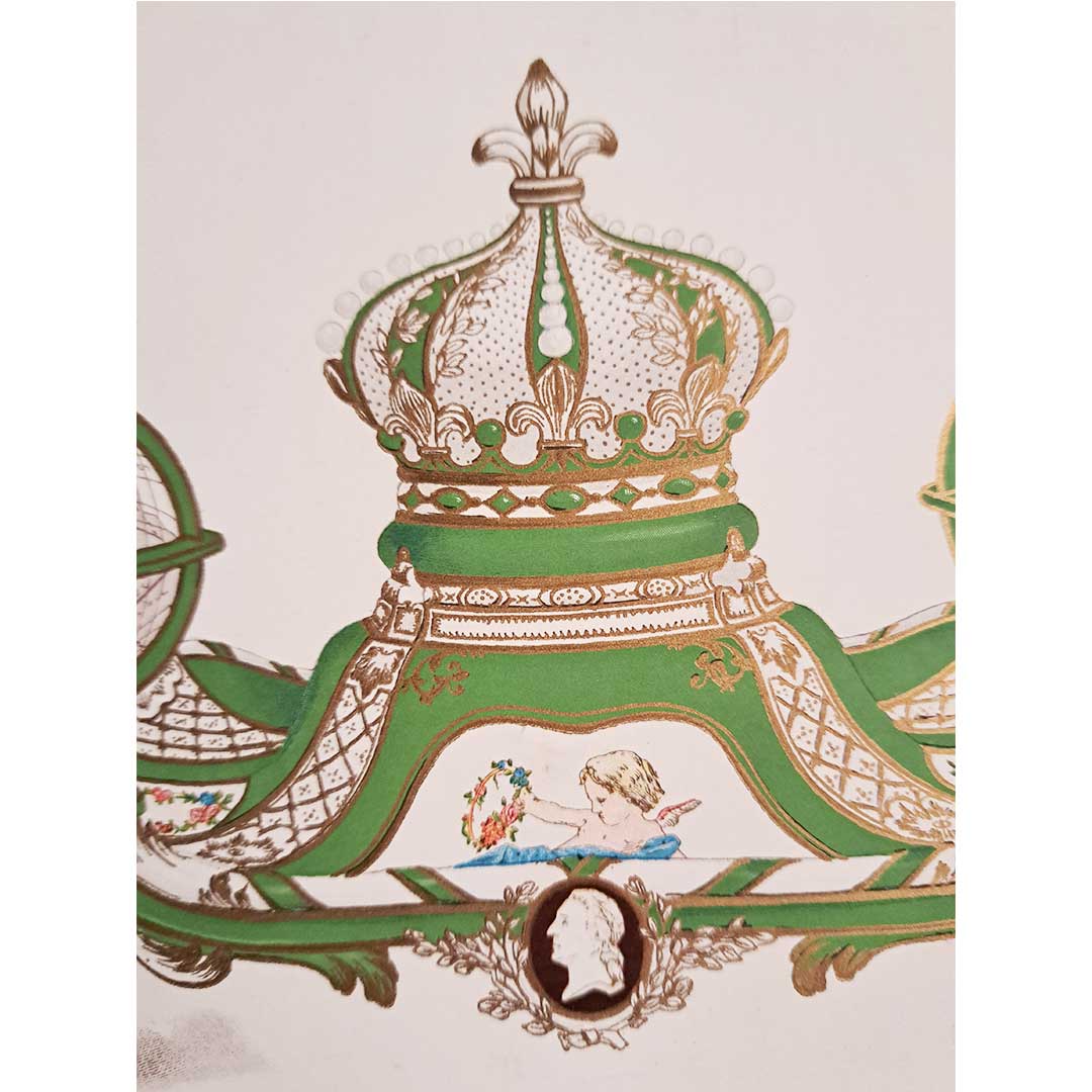 Sèvres soft porcelain "Stationery case given by Louis XVI to Marie Antoinette" Plate No. 50