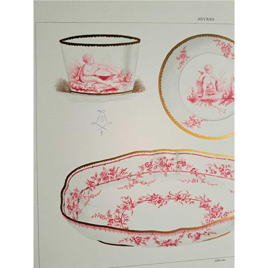 セーブルの軟質磁器「食器セット」プレートNo.9