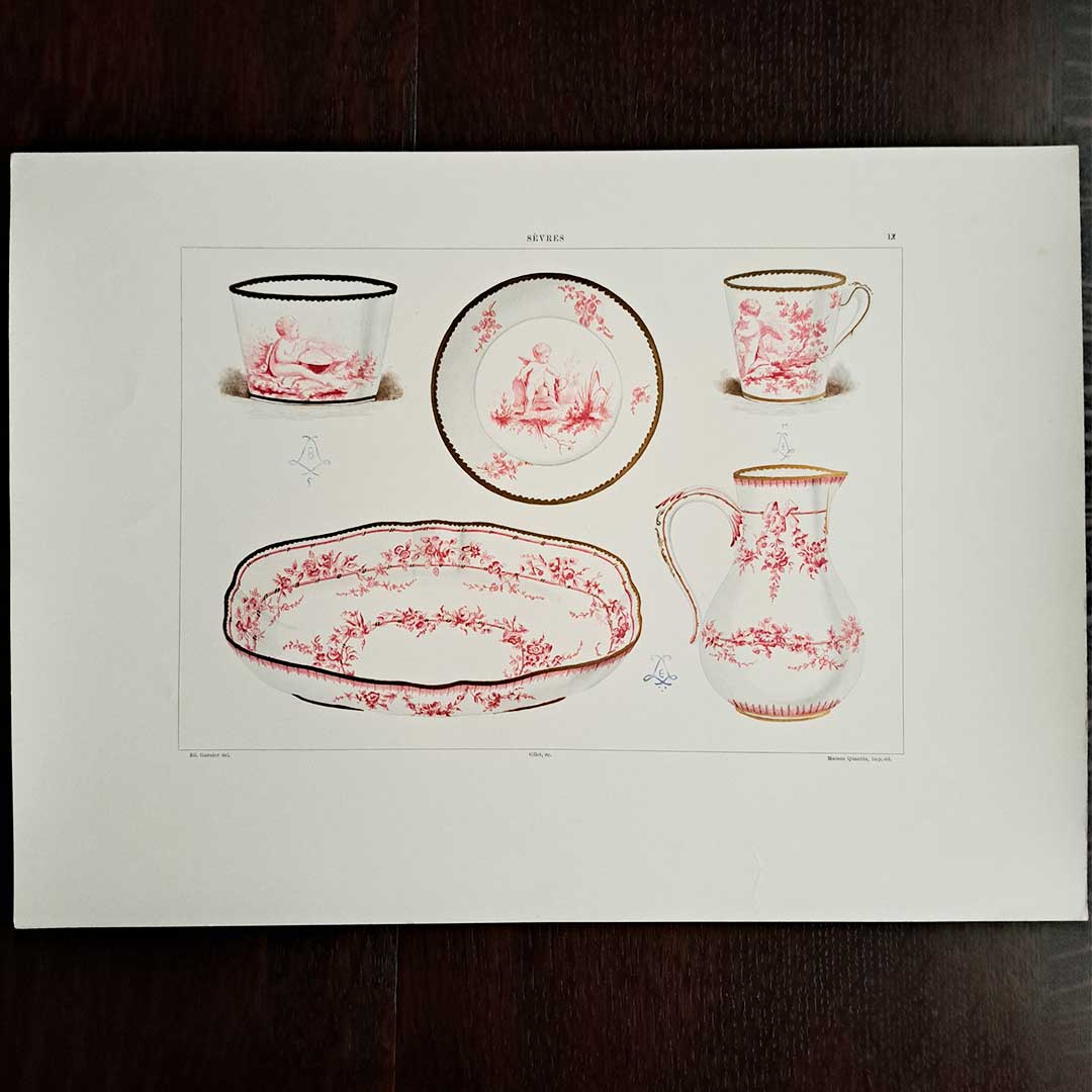 セーブルの軟質磁器「食器セット」プレートNo.9