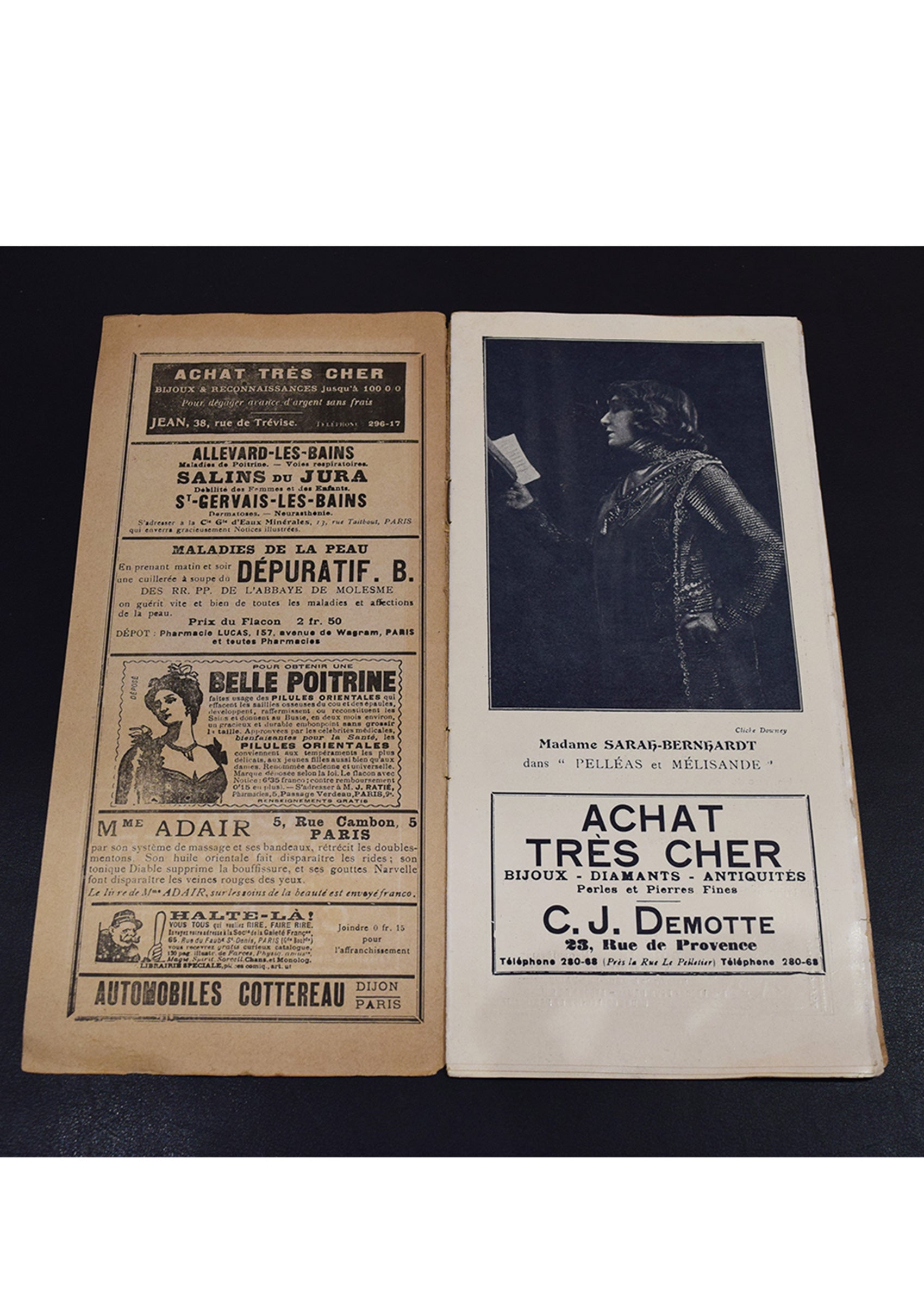 ≪サラ・ベルナール劇場公式プログラム（Theatre Sarah Bernhardt Programme Officiel）≫ 1905年 【アルフォンス・ミュシャ表紙】